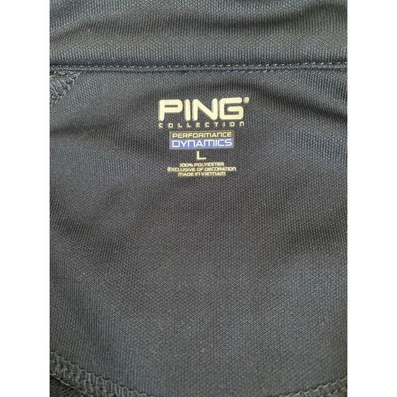 Mens PING 1/4 Zip Golf Sweatshirt Long Sleeve Navy Blue Large - Picture 6 of 7